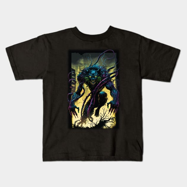 Displacer Beast D&D Monster Graffiti Kids T-Shirt by Pixel-Meanagerie
